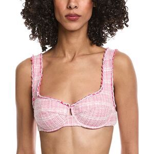 Simkhai Womens Klara Balconette Bikini Top, Pink